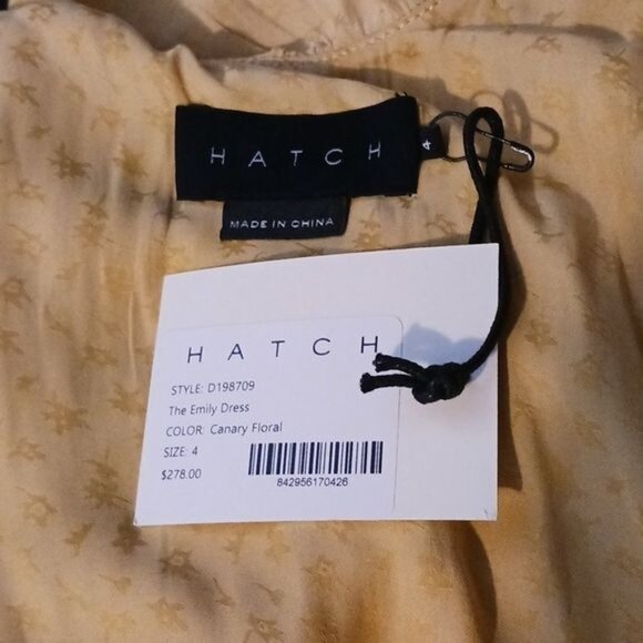 NEW Hatch The Emily‎ Maxi Dress Yellow Designer Size 4/XL - Picture 8 of 14